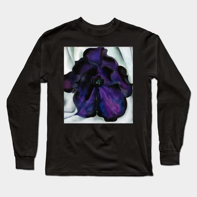 High Resolution Purple Petunia by Georgia O'Keeffe Long Sleeve T-Shirt by tiokvadrat
